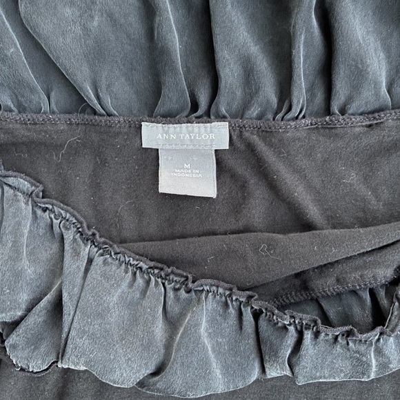 Ann Taylor Silk Ruffled Off The Shoulder Blouse - Picture 4 of 7